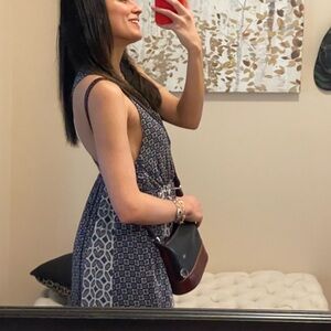 Multi coloured maxi dress open back